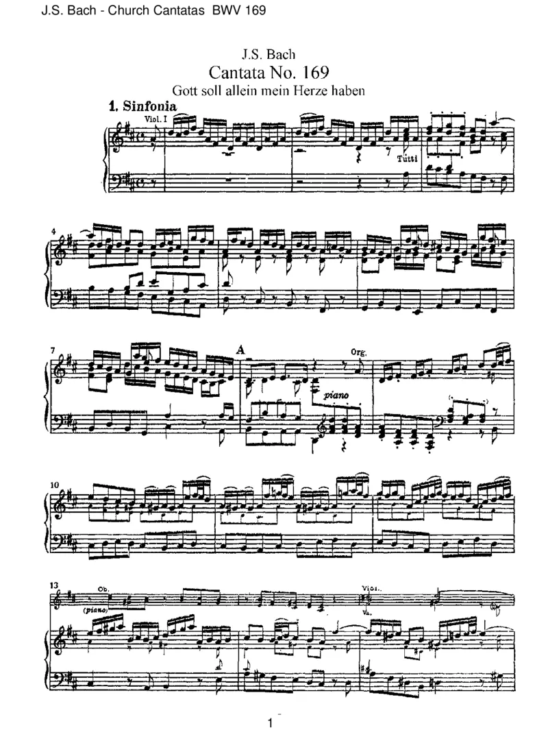 BWV169GottsollalleinmeinHerzehaben_一万首著名钢琴曲谱哈农贝多芬合集视频教学电子版高清无水印可打印_1古典钢琴知名音乐家谱_巴赫钢琴谱全集_J.S巴赫作品全集