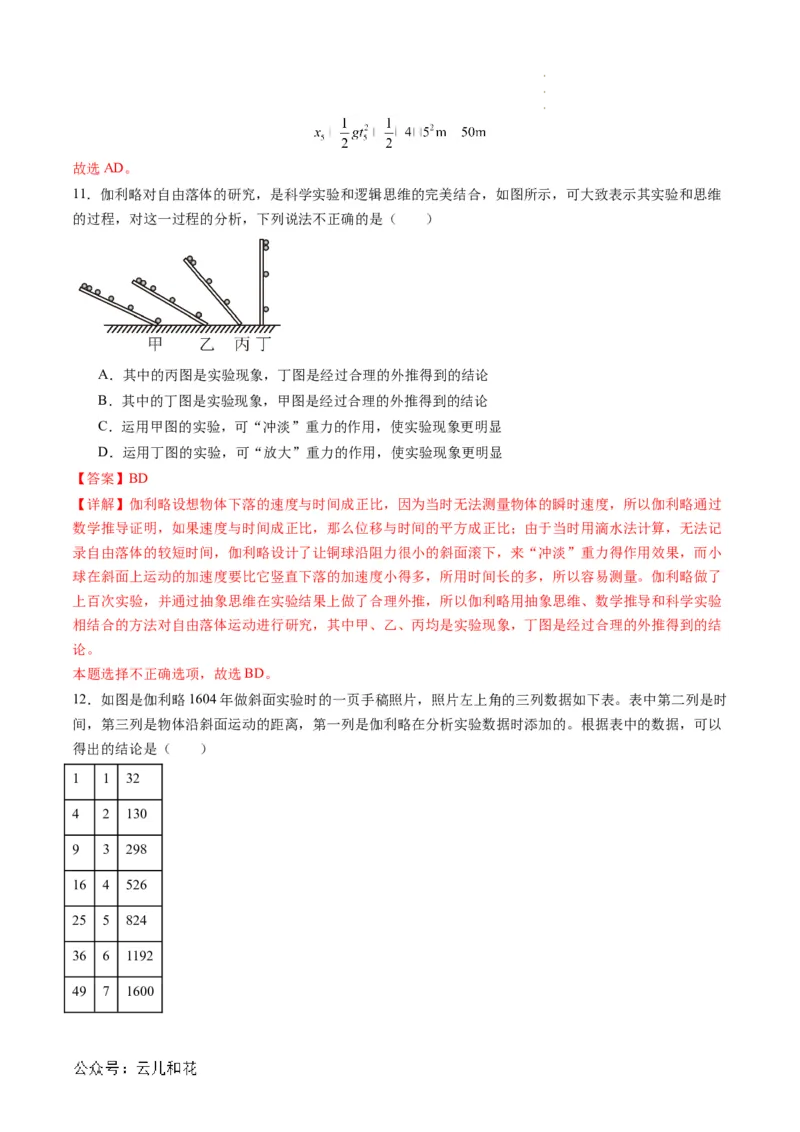 第08讲自由落体运动（解析版）_2024-2025高一（7-7月题库）_2024年7月试卷_07082024年初升高物理无忧衔接（通用版）+暑假自学课2024年新高一物理暑假提升精品讲义