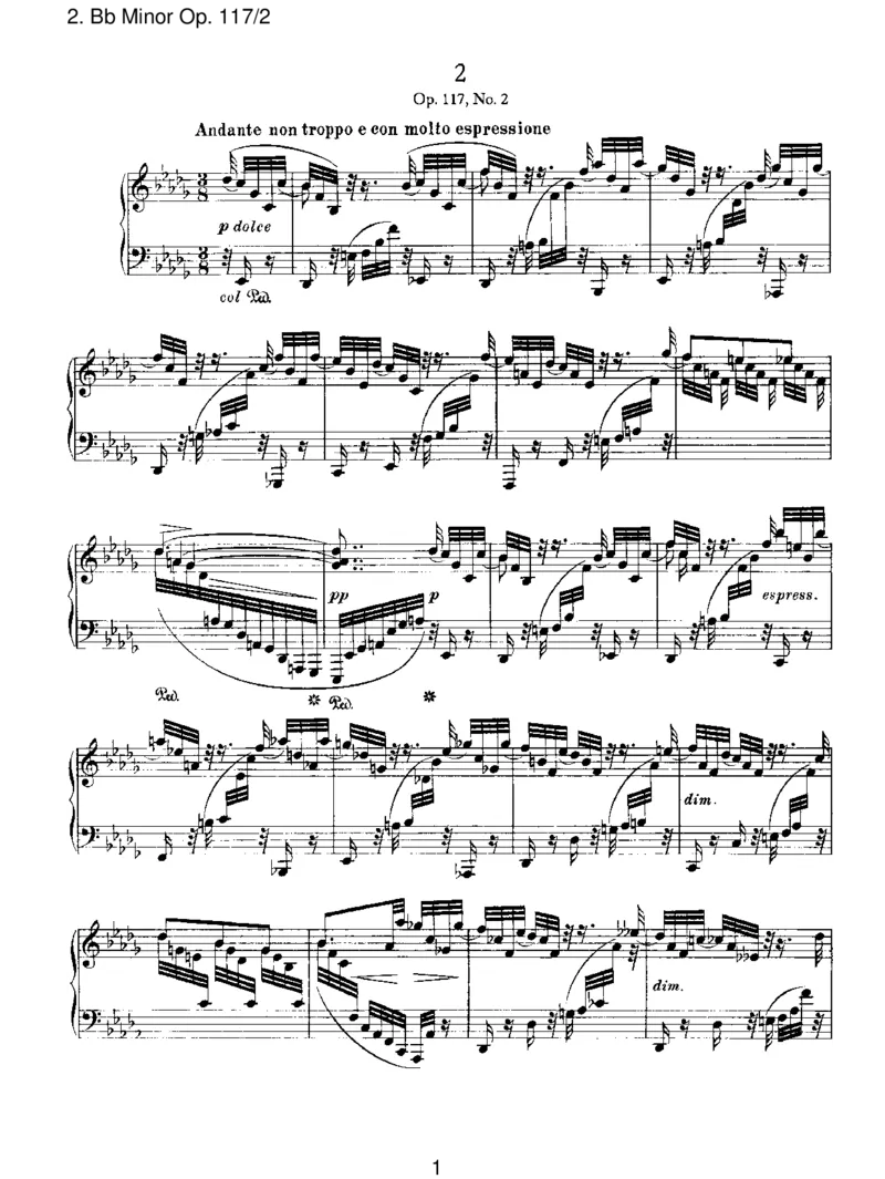 BbMinorOp.117_2_一万首著名钢琴曲谱哈农贝多芬合集视频教学电子版高清无水印可打印_1古典钢琴知名音乐家谱_勃拉姆斯钢琴谱全集_III.ShorterWorks_ThreeIntermezzosOp.117