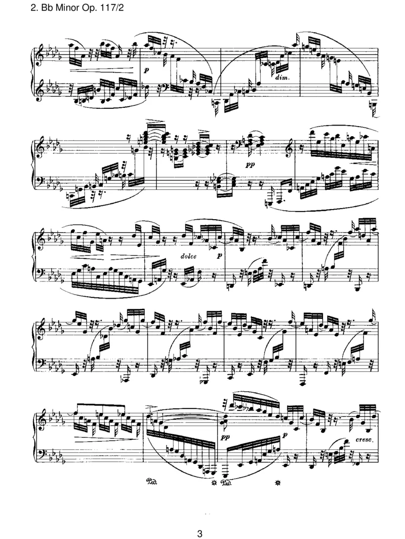 BbMinorOp.117_2_一万首著名钢琴曲谱哈农贝多芬合集视频教学电子版高清无水印可打印_1古典钢琴知名音乐家谱_勃拉姆斯钢琴谱全集_III.ShorterWorks_ThreeIntermezzosOp.117