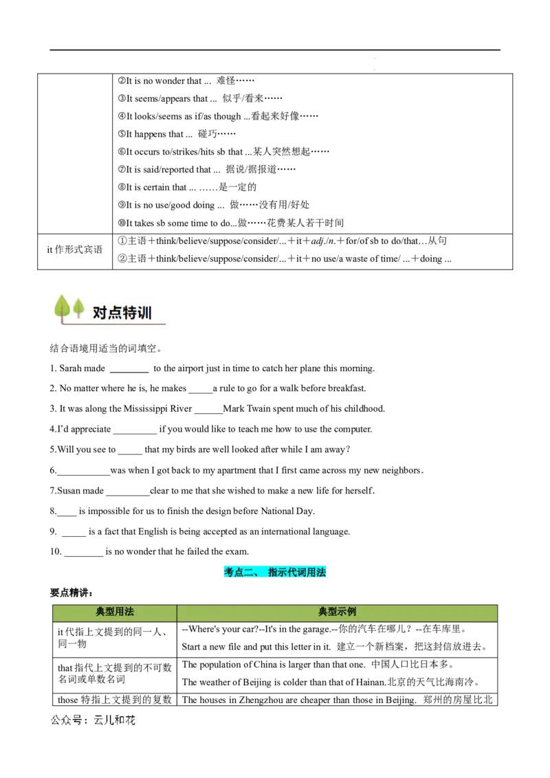 衔接点02代词、数词（初高考点差异及衔接）（原卷版）_2024-2025高一（7-7月题库）_2024年7月试卷