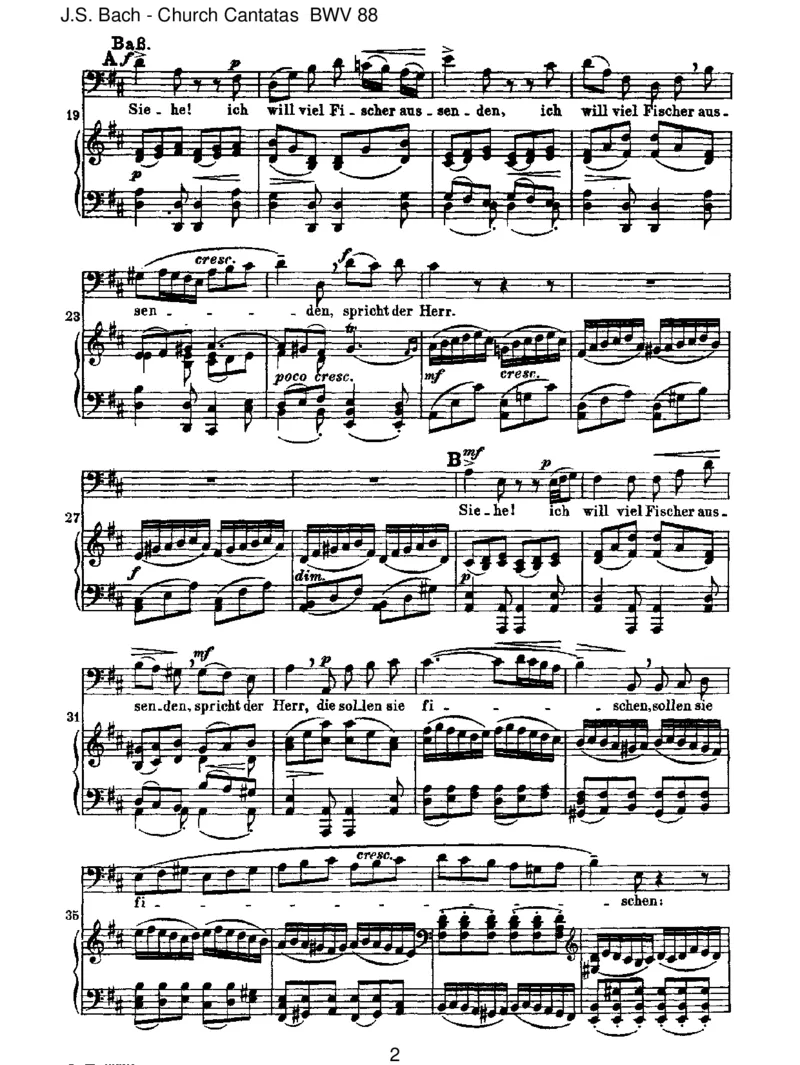 BWV88Siehe,ichwillvielFischeraussenden_一万首著名钢琴曲谱哈农贝多芬合集视频教学电子版高清无水印可打印_1古典钢琴知名音乐家谱_巴赫钢琴谱全集_J.S巴赫作品全集