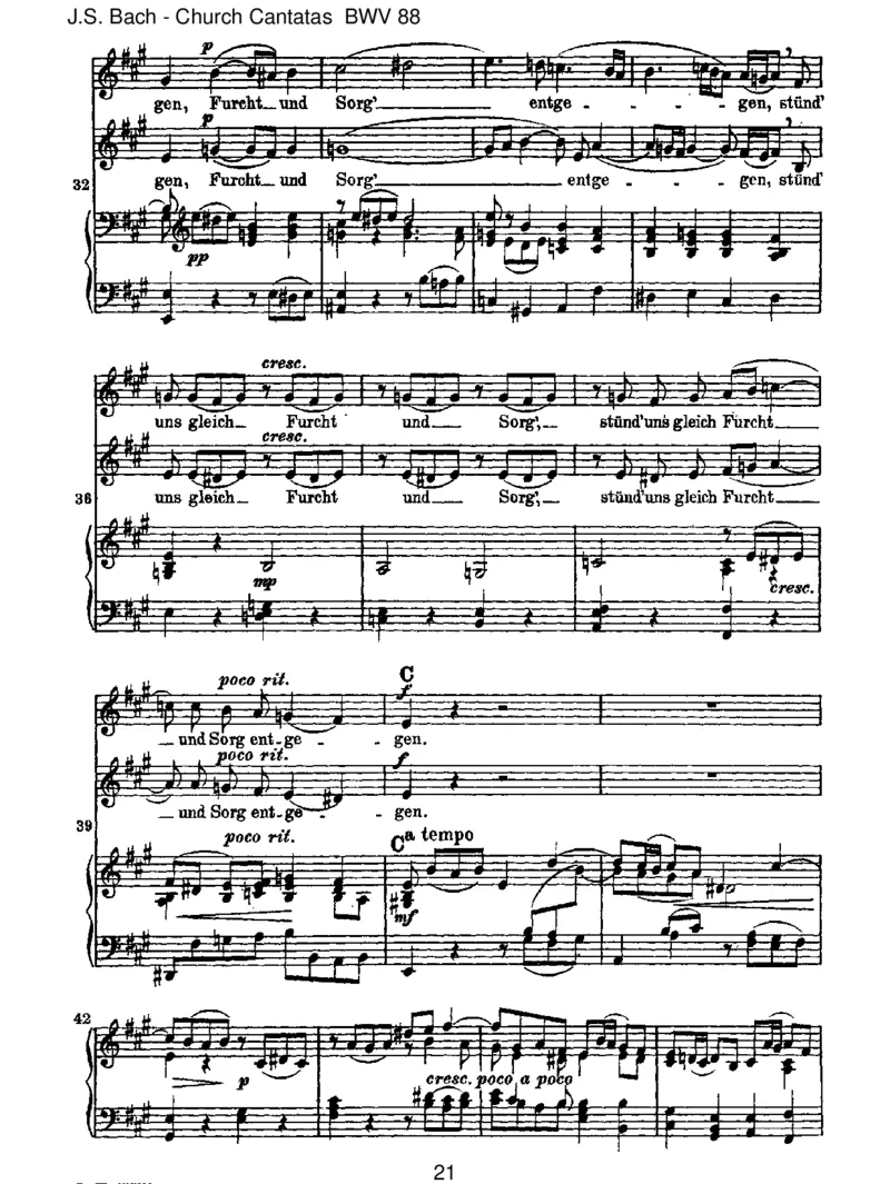 BWV88Siehe,ichwillvielFischeraussenden_一万首著名钢琴曲谱哈农贝多芬合集视频教学电子版高清无水印可打印_1古典钢琴知名音乐家谱_巴赫钢琴谱全集_J.S巴赫作品全集