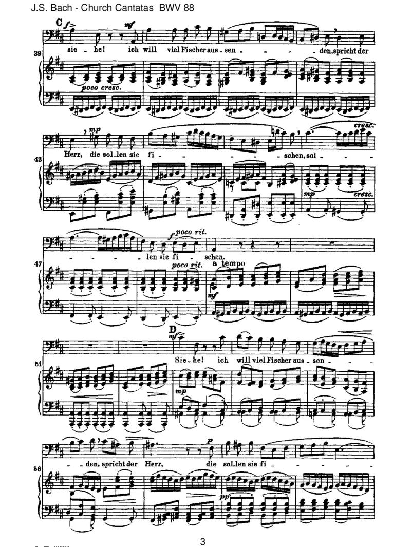 BWV88Siehe,ichwillvielFischeraussenden_一万首著名钢琴曲谱哈农贝多芬合集视频教学电子版高清无水印可打印_1古典钢琴知名音乐家谱_巴赫钢琴谱全集_J.S巴赫作品全集