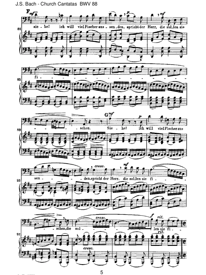 BWV88Siehe,ichwillvielFischeraussenden_一万首著名钢琴曲谱哈农贝多芬合集视频教学电子版高清无水印可打印_1古典钢琴知名音乐家谱_巴赫钢琴谱全集_J.S巴赫作品全集