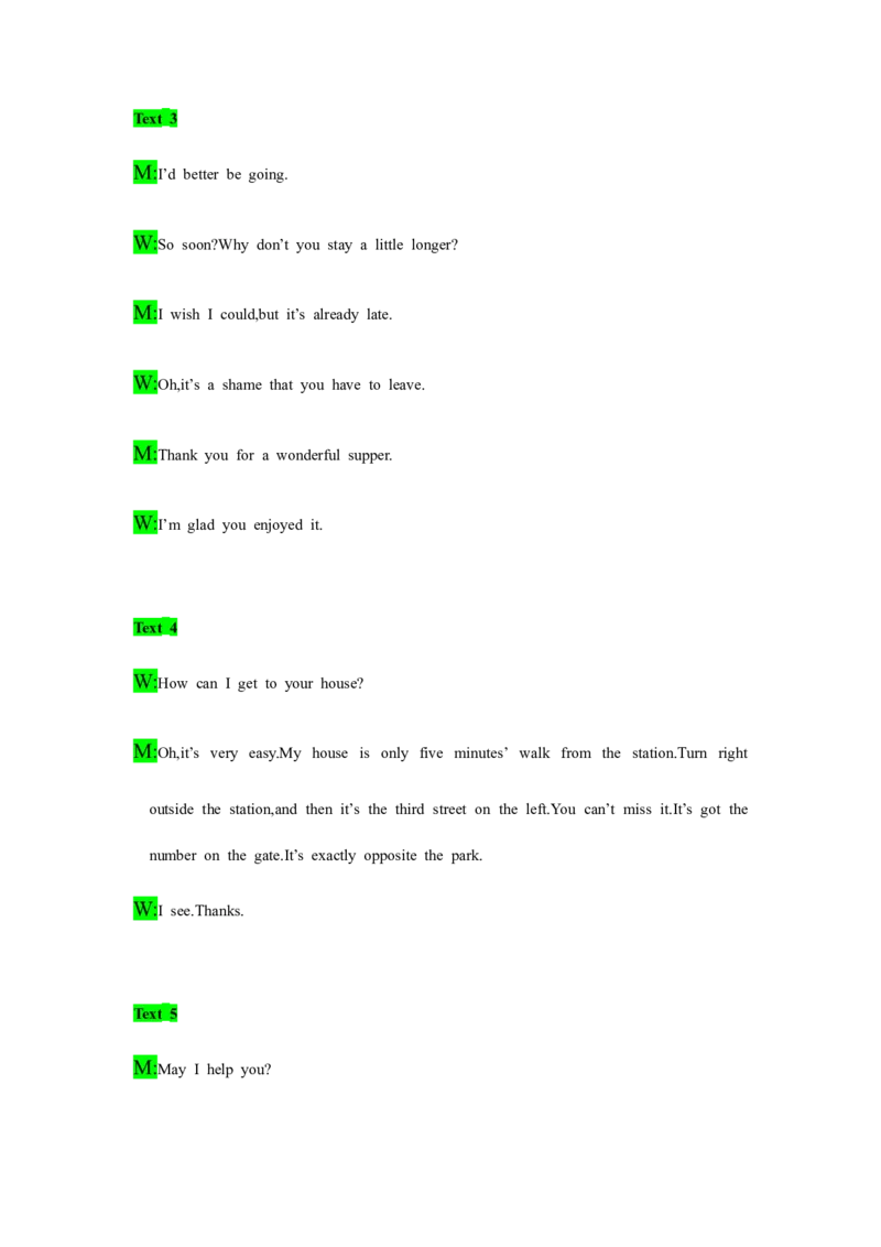 备考2024新高考英语听力(答案+文本)19_2024年5月_01按日期_1号_2024高考英语听力专题（80套模拟训练+历年真题）(附音频）_高考英语听力高分80套模拟训练_528