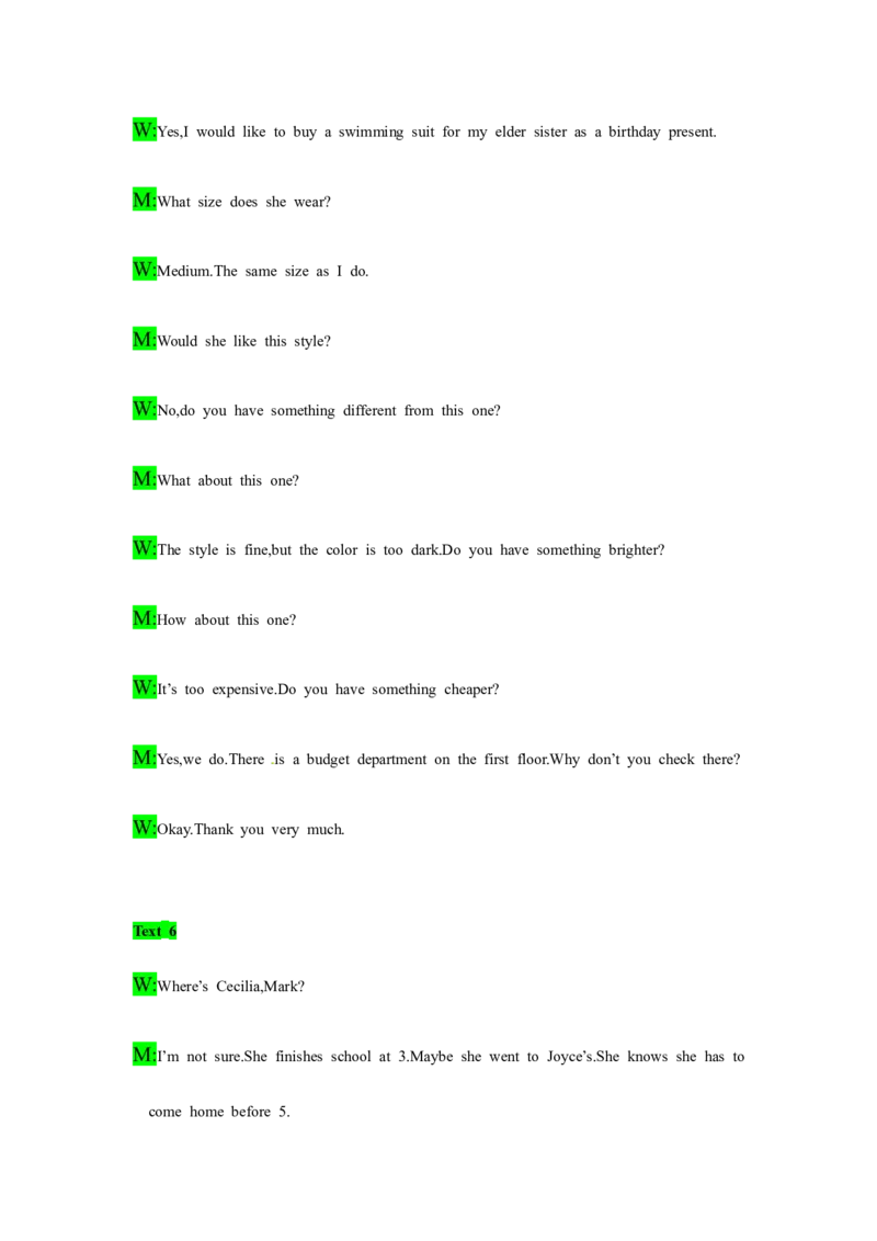 备考2024新高考英语听力(答案+文本)19_2024年5月_01按日期_1号_2024高考英语听力专题（80套模拟训练+历年真题）(附音频）_高考英语听力高分80套模拟训练_528