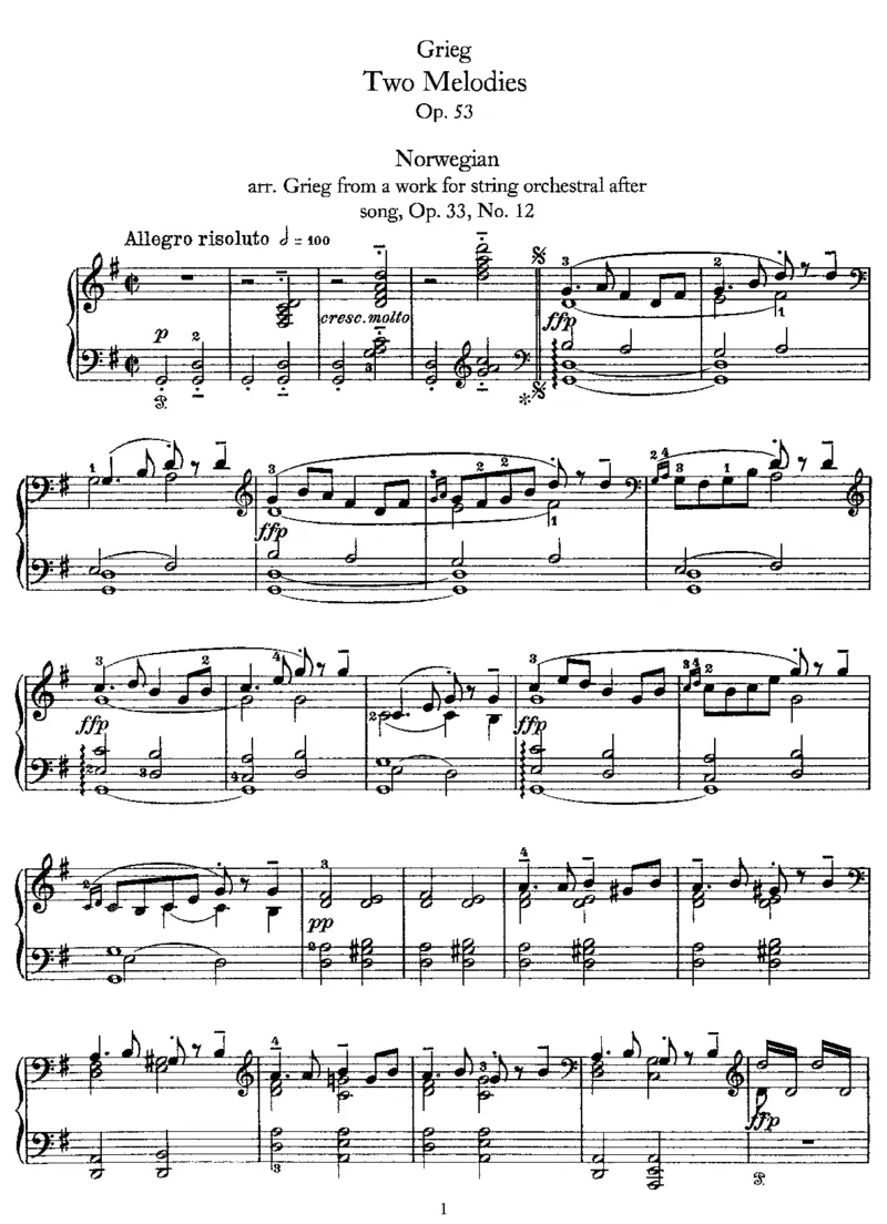 2Melodies,Op53_一万首著名钢琴曲谱哈农贝多芬合集视频教学电子版高清无水印可打印_1古典钢琴知名音乐家谱_格里格钢琴谱全集_其他