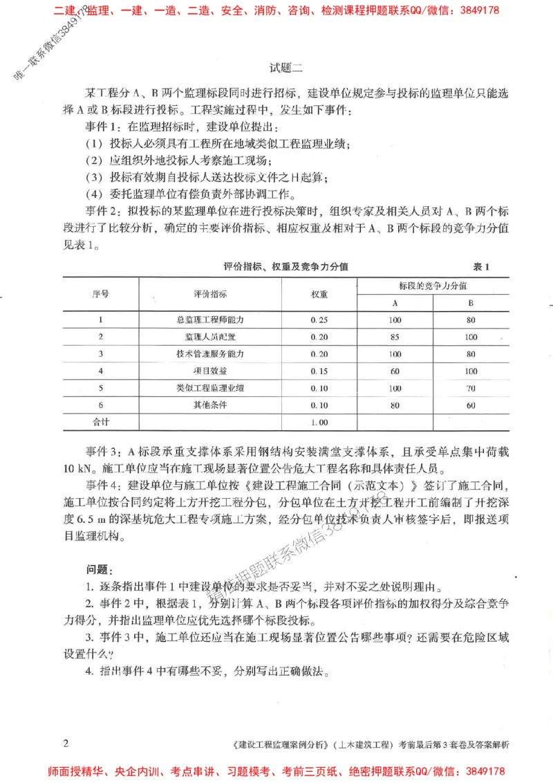 25年监理土建案例-官方考前3套卷JGS推荐_监理工程师_2025监理工程师_2025年监理工程师SVIP_2025年监理土建案例SVIP_05-考前密训✿央企特训✿机构普押