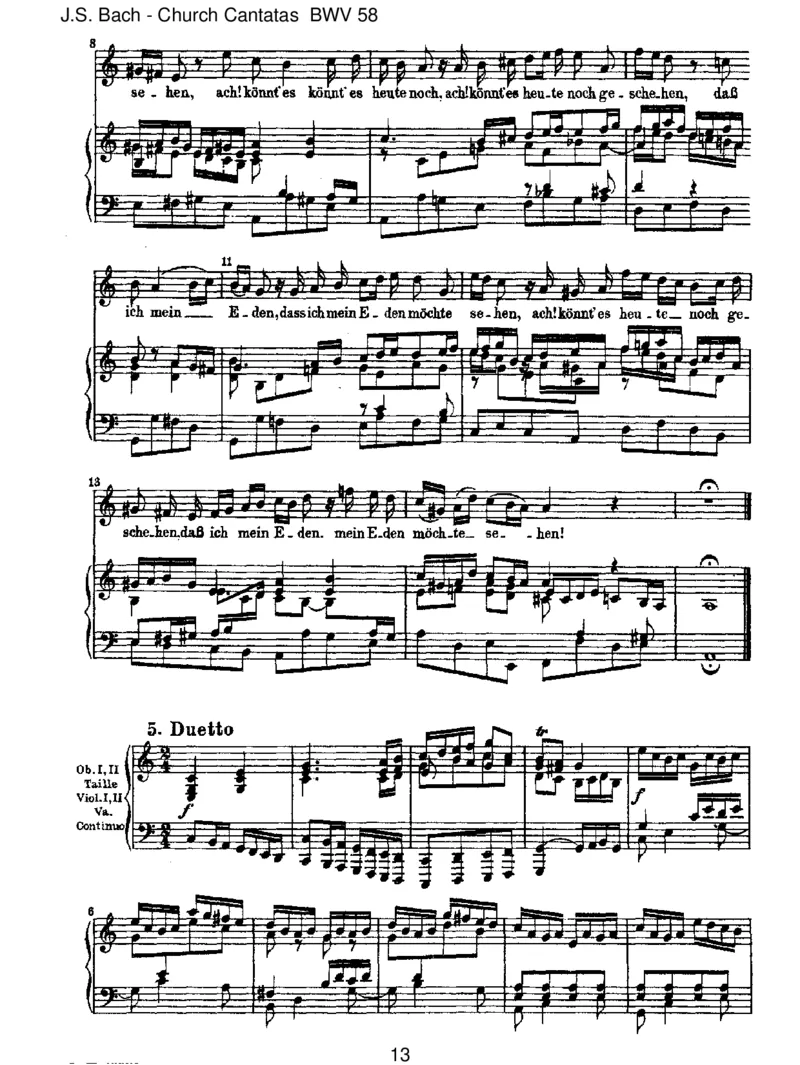 BWV58AchGott,wiemanchesHerzeleid_一万首著名钢琴曲谱哈农贝多芬合集视频教学电子版高清无水印可打印_1古典钢琴知名音乐家谱_巴赫钢琴谱全集_J.S巴赫作品全集