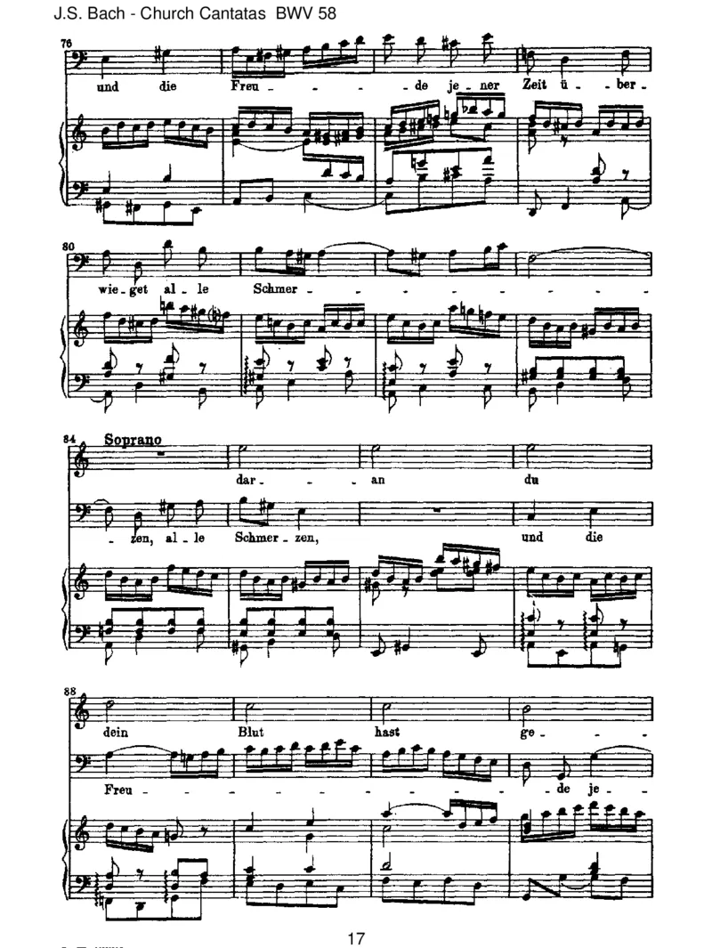 BWV58AchGott,wiemanchesHerzeleid_一万首著名钢琴曲谱哈农贝多芬合集视频教学电子版高清无水印可打印_1古典钢琴知名音乐家谱_巴赫钢琴谱全集_J.S巴赫作品全集