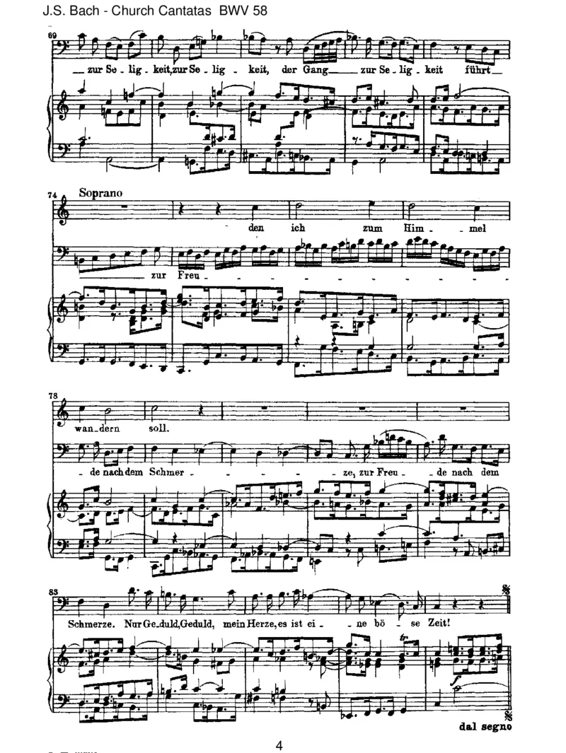 BWV58AchGott,wiemanchesHerzeleid_一万首著名钢琴曲谱哈农贝多芬合集视频教学电子版高清无水印可打印_1古典钢琴知名音乐家谱_巴赫钢琴谱全集_J.S巴赫作品全集