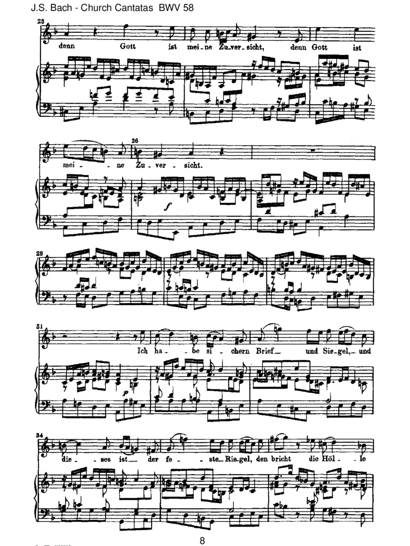 BWV58AchGott,wiemanchesHerzeleid_一万首著名钢琴曲谱哈农贝多芬合集视频教学电子版高清无水印可打印_1古典钢琴知名音乐家谱_巴赫钢琴谱全集_J.S巴赫作品全集