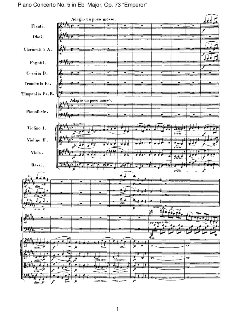Beethoven-PianoConcertoNo5inEbMajor,Op73'Emperor'-II-Adagiounpocomosso_一万首著名钢琴曲谱哈农贝多芬合集视频教学电子版高清无水印可打印_1古典钢琴知名音乐家谱_贝多芬钢琴谱全集