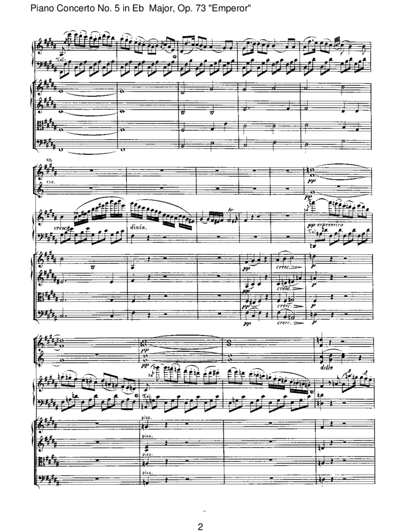 Beethoven-PianoConcertoNo5inEbMajor,Op73'Emperor'-II-Adagiounpocomosso_一万首著名钢琴曲谱哈农贝多芬合集视频教学电子版高清无水印可打印_1古典钢琴知名音乐家谱_贝多芬钢琴谱全集
