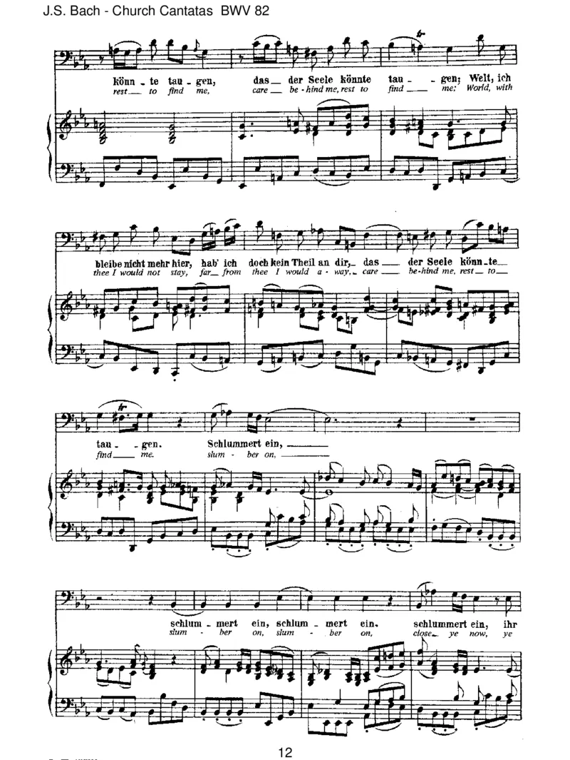 BWV82Ichhabegenung_一万首著名钢琴曲谱哈农贝多芬合集视频教学电子版高清无水印可打印_1古典钢琴知名音乐家谱_巴赫钢琴谱全集_J.S巴赫作品全集_JohannSebastianBach(1685-1750)巴赫