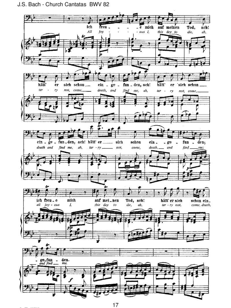 BWV82Ichhabegenung_一万首著名钢琴曲谱哈农贝多芬合集视频教学电子版高清无水印可打印_1古典钢琴知名音乐家谱_巴赫钢琴谱全集_J.S巴赫作品全集_JohannSebastianBach(1685-1750)巴赫