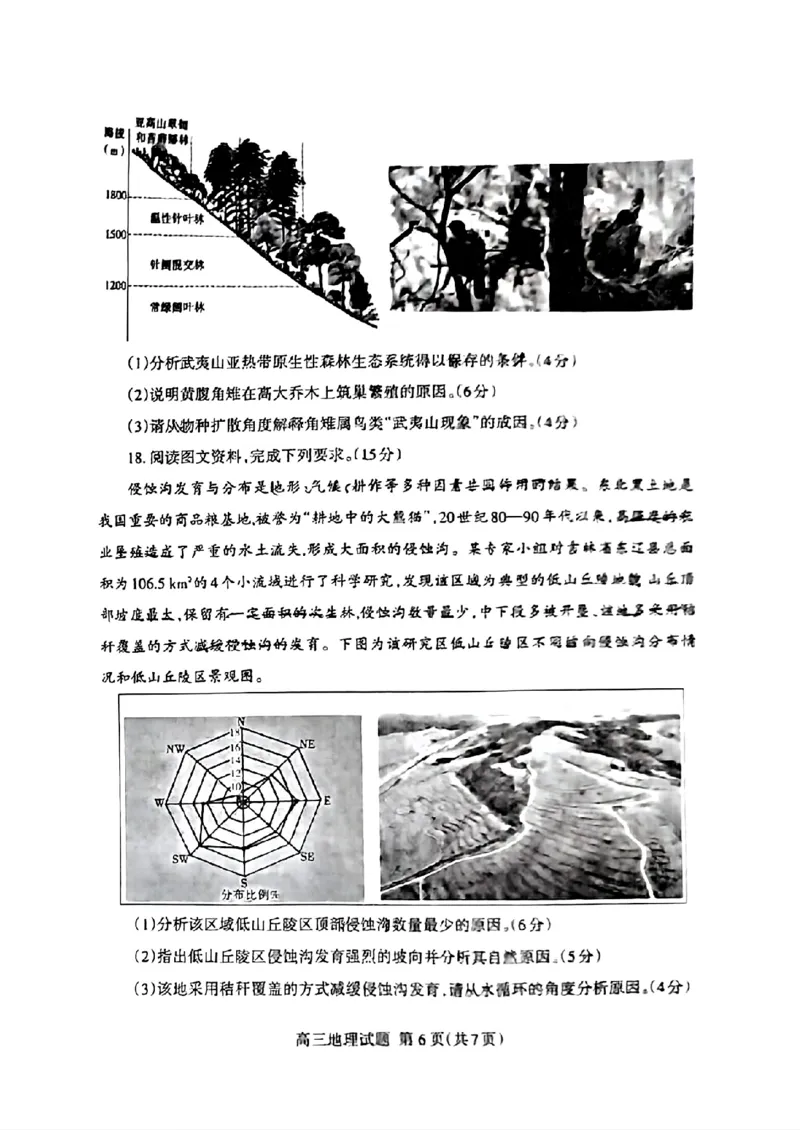 山东省泰安市2024年(届)高三年级四轮检测(泰安四模)地理试卷+答案(1)_2024年5月_025月合集_2024届山东省泰安市高三年级四轮检测