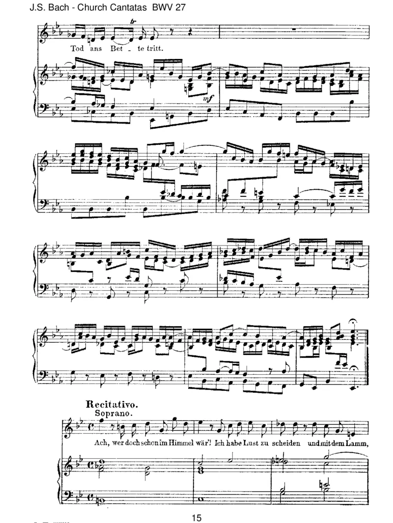 BWV27Werweiss,wienahemirmeinEnde!_一万首著名钢琴曲谱哈农贝多芬合集视频教学电子版高清无水印可打印_1古典钢琴知名音乐家谱_巴赫钢琴谱全集_J.S巴赫作品全集