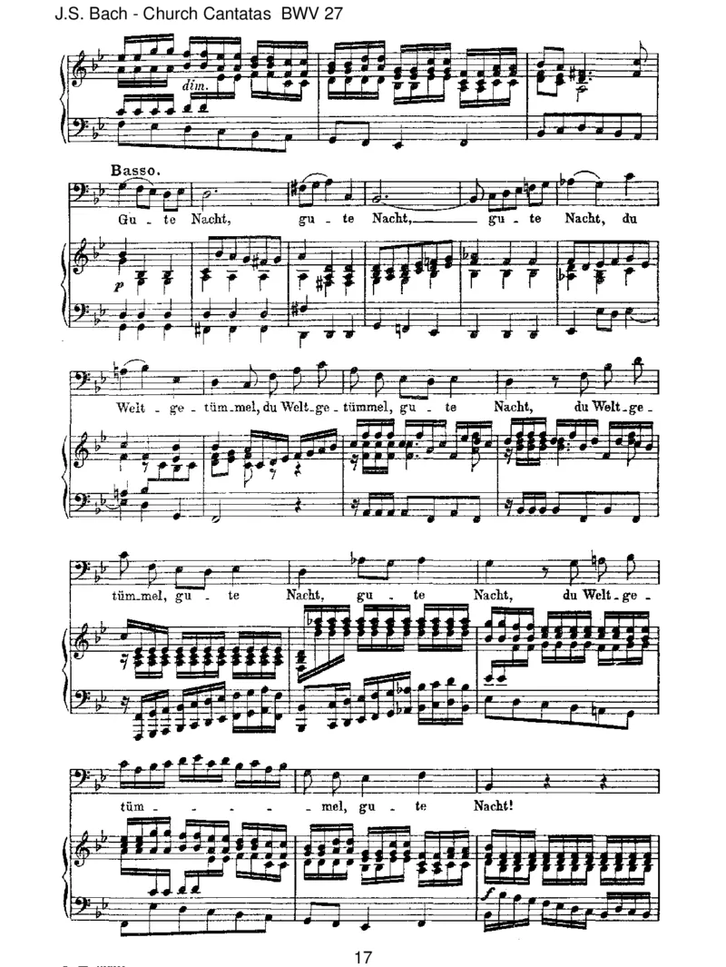 BWV27Werweiss,wienahemirmeinEnde!_一万首著名钢琴曲谱哈农贝多芬合集视频教学电子版高清无水印可打印_1古典钢琴知名音乐家谱_巴赫钢琴谱全集_J.S巴赫作品全集