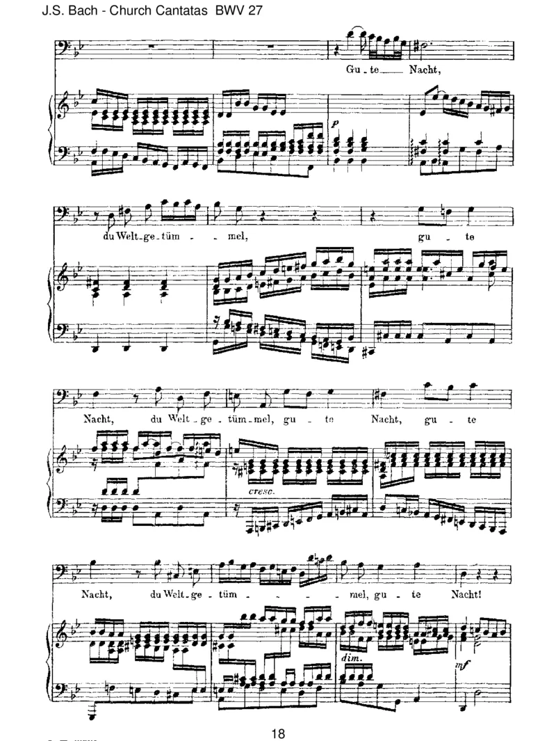 BWV27Werweiss,wienahemirmeinEnde!_一万首著名钢琴曲谱哈农贝多芬合集视频教学电子版高清无水印可打印_1古典钢琴知名音乐家谱_巴赫钢琴谱全集_J.S巴赫作品全集