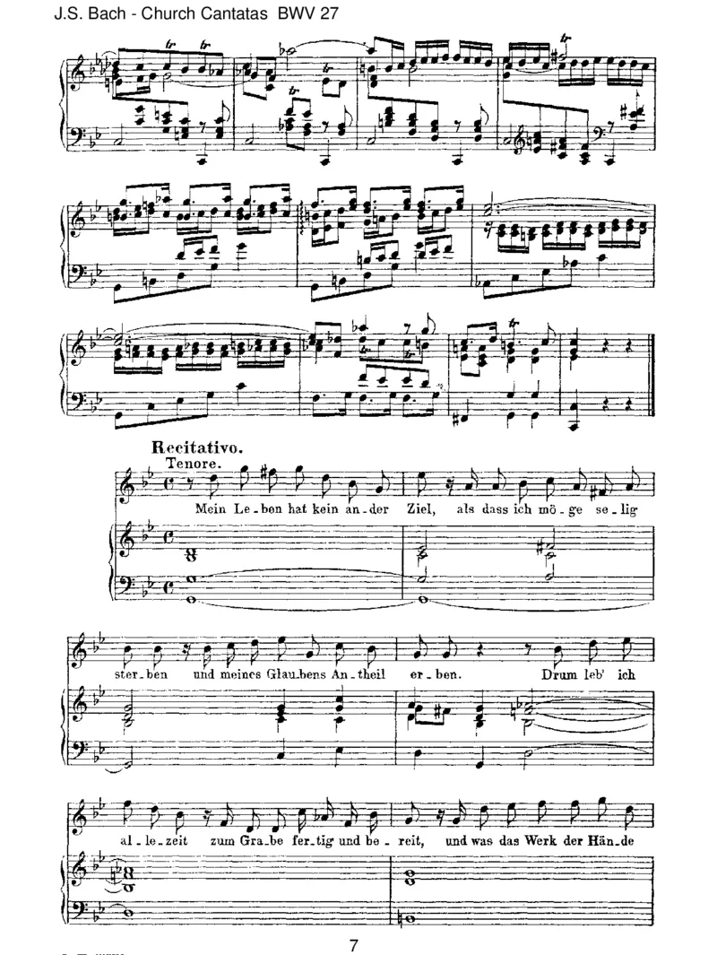 BWV27Werweiss,wienahemirmeinEnde!_一万首著名钢琴曲谱哈农贝多芬合集视频教学电子版高清无水印可打印_1古典钢琴知名音乐家谱_巴赫钢琴谱全集_J.S巴赫作品全集