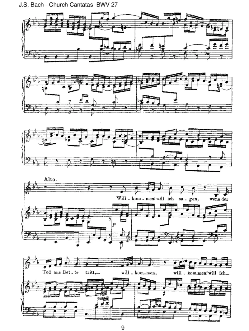 BWV27Werweiss,wienahemirmeinEnde!_一万首著名钢琴曲谱哈农贝多芬合集视频教学电子版高清无水印可打印_1古典钢琴知名音乐家谱_巴赫钢琴谱全集_J.S巴赫作品全集