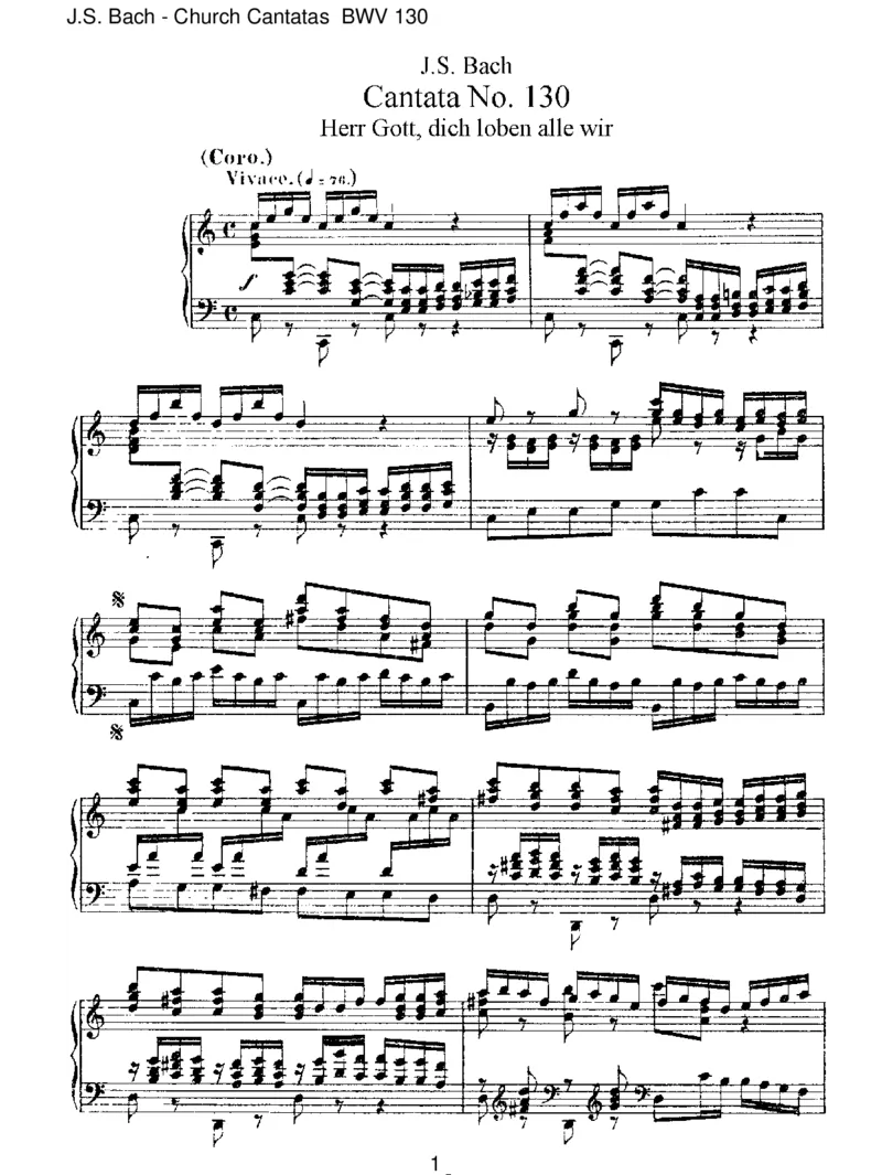 BWV130HerrGott,dichlobenallewir_一万首著名钢琴曲谱哈农贝多芬合集视频教学电子版高清无水印可打印_1古典钢琴知名音乐家谱_巴赫钢琴谱全集_J.S巴赫作品全集