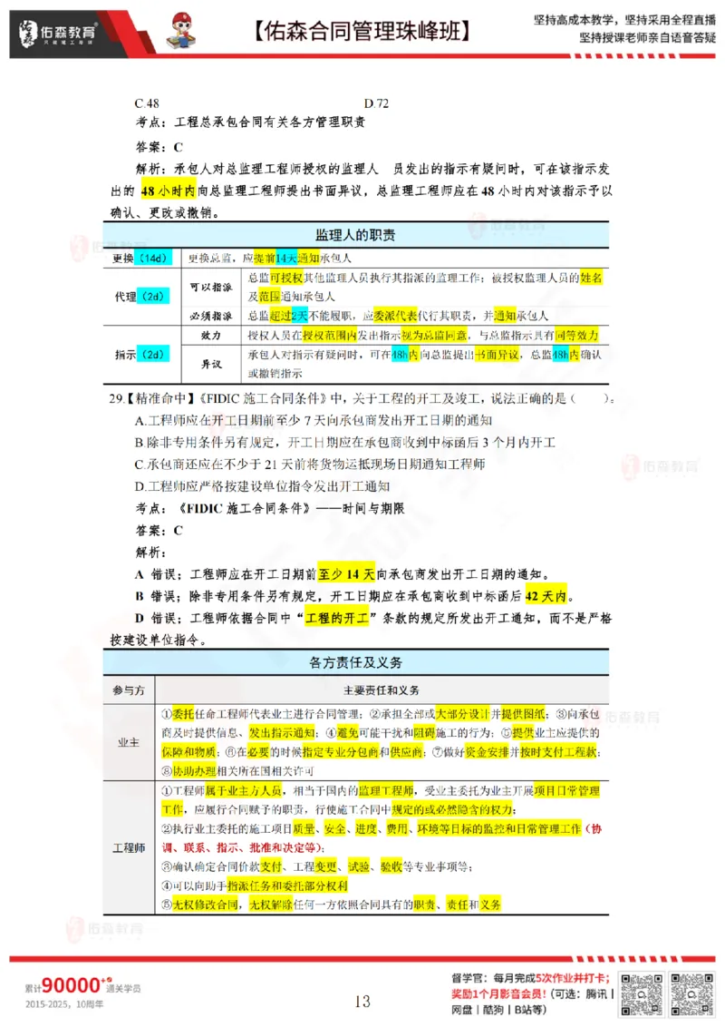5月13日佑森合同管理珠峰班模考卷答案_监理工程师_2025监理工程师_2025年监理工程师SVIP_2025年监理合同管理SVIP_02-基础精讲✿高端面授✿深度强化