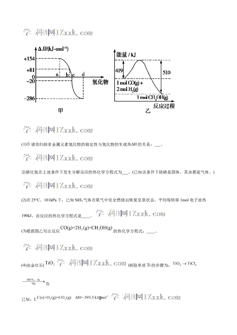 第一单元化学反应的热效应-冲刺期末高二化学期末单元复习测试（人教版2019选择性必修1）（解析版）_E015高中全科试卷_化学试题_选修1_3.新版人教版高中化学试卷选择性必修1