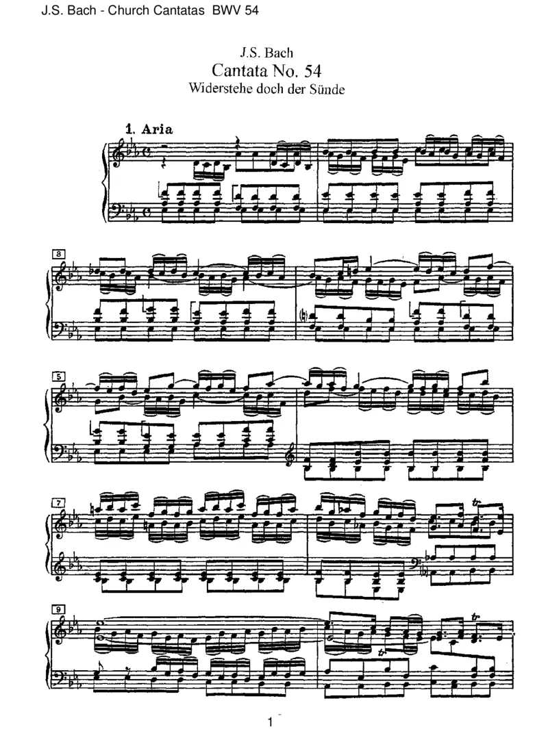 BWV54WiderstehedochderS&uuml;nde_一万首著名钢琴曲谱哈农贝多芬合集视频教学电子版高清无水印可打印_1古典钢琴知名音乐家谱_巴赫钢琴谱全集_J.S巴赫作品全集_JohannSebastianBach(1685-1750)巴赫