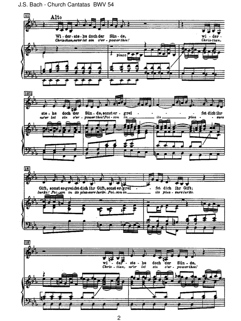 BWV54WiderstehedochderS&uuml;nde_一万首著名钢琴曲谱哈农贝多芬合集视频教学电子版高清无水印可打印_1古典钢琴知名音乐家谱_巴赫钢琴谱全集_J.S巴赫作品全集_JohannSebastianBach(1685-1750)巴赫
