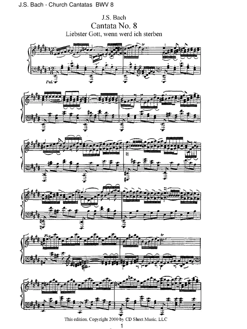 BWV8LiebsterGott,wannwerdichsterben__一万首著名钢琴曲谱哈农贝多芬合集视频教学电子版高清无水印可打印_1古典钢琴知名音乐家谱_巴赫钢琴谱全集_J.S巴赫作品全集