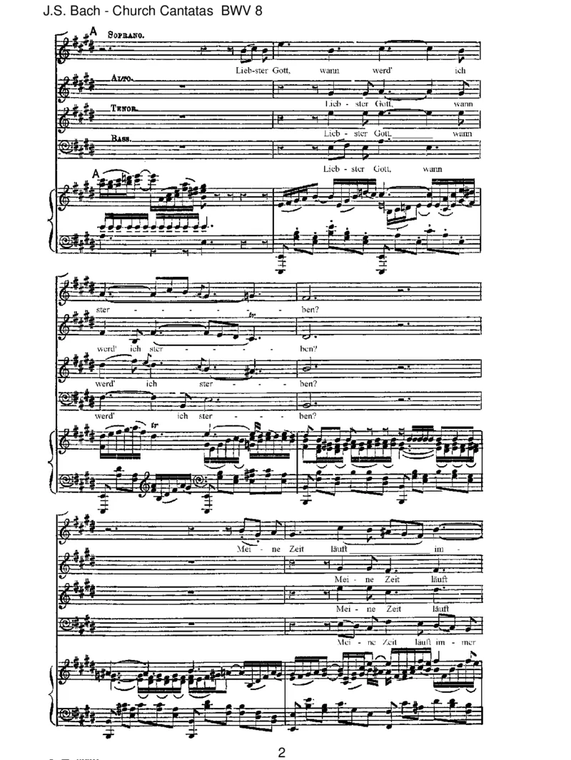 BWV8LiebsterGott,wannwerdichsterben__一万首著名钢琴曲谱哈农贝多芬合集视频教学电子版高清无水印可打印_1古典钢琴知名音乐家谱_巴赫钢琴谱全集_J.S巴赫作品全集