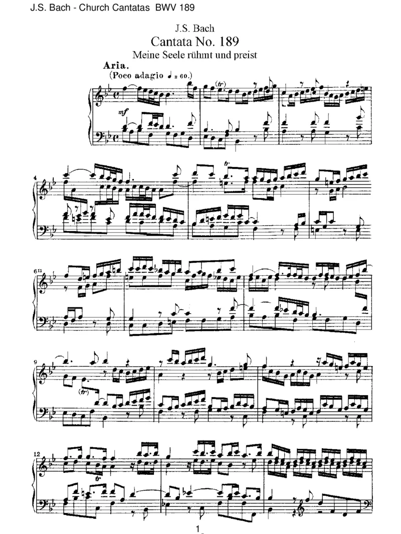 BWV189MeineSeeler&uuml;hmtundpreist(Spurious,by_Hoffmann)_一万首著名钢琴曲谱哈农贝多芬合集视频教学电子版高清无水印可打印_1古典钢琴知名音乐家谱_巴赫钢琴谱全集_J.S巴赫作品全集