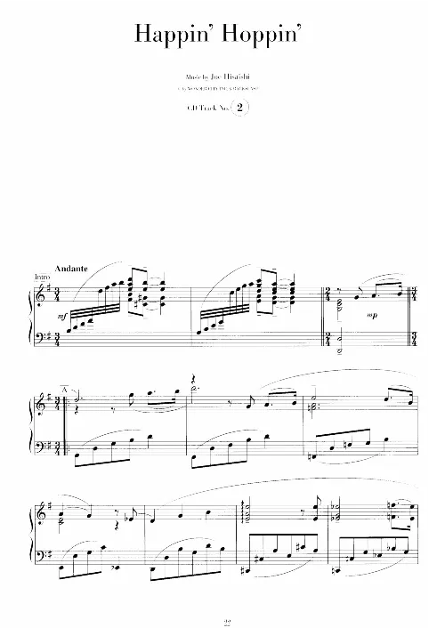 36、久石让-独奏作品乐谱（47页，共11首）_一万首著名钢琴曲谱哈农贝多芬合集视频教学电子版高清无水印可打印_3流行音乐谱_流行钢琴谱合集形式_高清PDF无水印