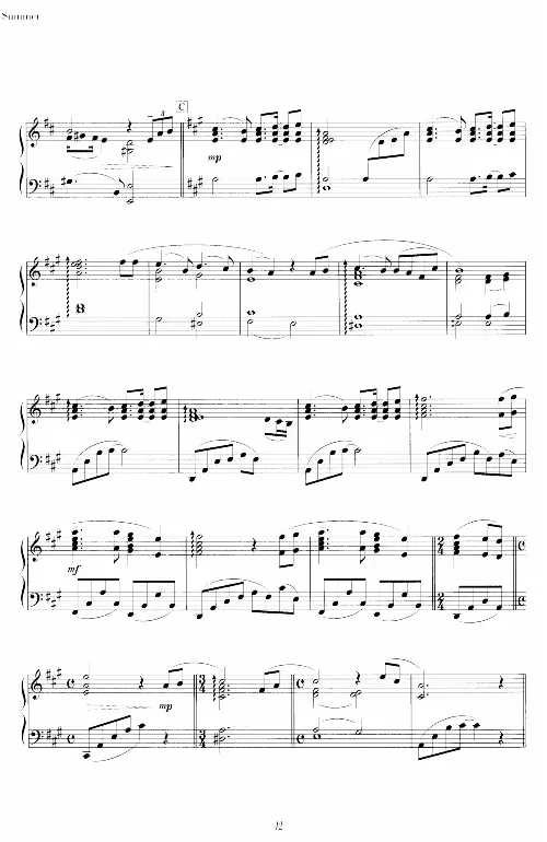 36、久石让-独奏作品乐谱（47页，共11首）_一万首著名钢琴曲谱哈农贝多芬合集视频教学电子版高清无水印可打印_3流行音乐谱_流行钢琴谱合集形式_高清PDF无水印