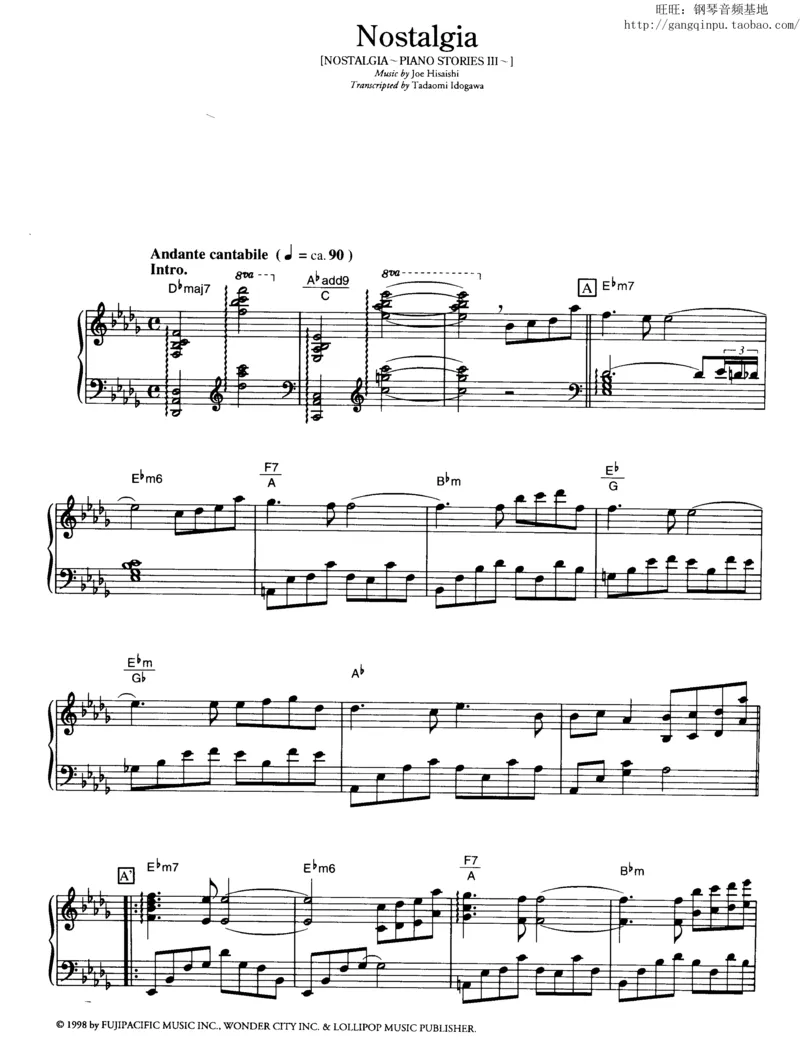 47、钢琴故事3（45页，共10首）_一万首著名钢琴曲谱哈农贝多芬合集视频教学电子版高清无水印可打印_3流行音乐谱_流行钢琴谱合集形式_高清PDF无水印