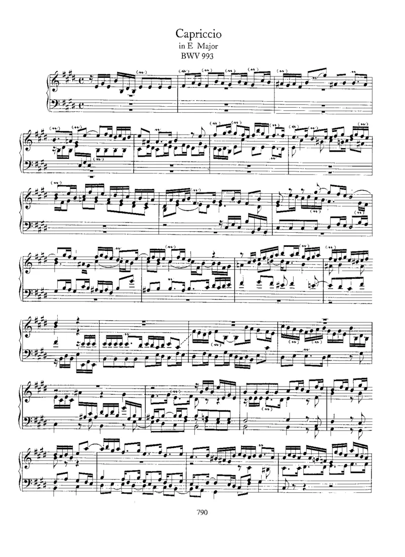 CapriccioinE,BWV993_一万首著名钢琴曲谱哈农贝多芬合集视频教学电子版高清无水印可打印_1古典钢琴知名音乐家谱_巴赫钢琴谱全集_其他