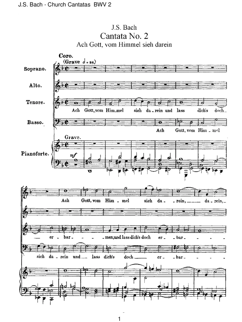BWV2AchGott,vomHimmelsiehdarein_一万首著名钢琴曲谱哈农贝多芬合集视频教学电子版高清无水印可打印_1古典钢琴知名音乐家谱_巴赫钢琴谱全集_J.S巴赫作品全集