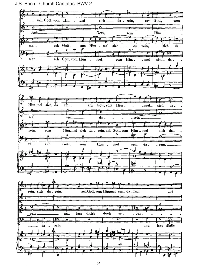 BWV2AchGott,vomHimmelsiehdarein_一万首著名钢琴曲谱哈农贝多芬合集视频教学电子版高清无水印可打印_1古典钢琴知名音乐家谱_巴赫钢琴谱全集_J.S巴赫作品全集