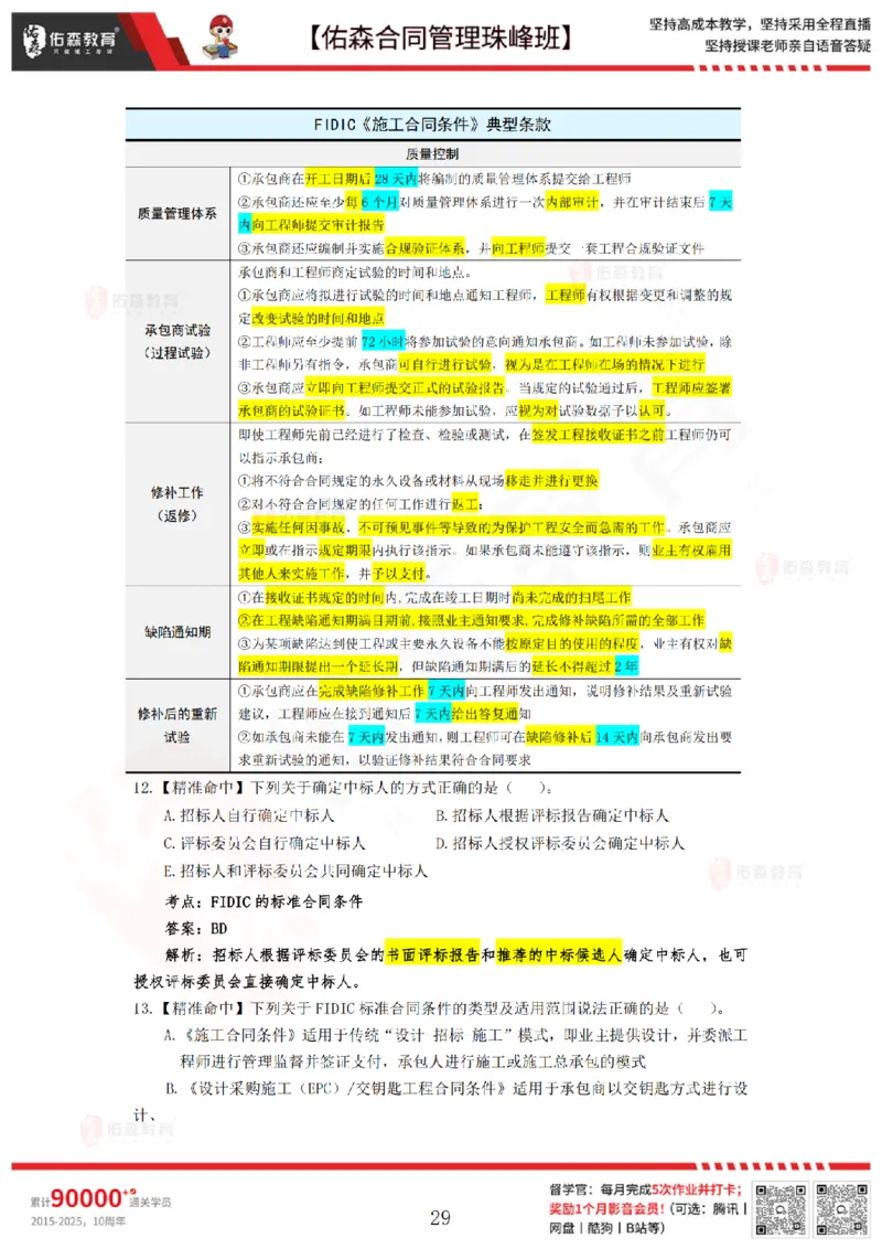 4月29日佑森合同管理珠峰班模考卷答案_监理工程师_2025监理工程师_2025年监理工程师SVIP_2025年监理合同管理SVIP_02-基础精讲✿高端面授✿深度强化
