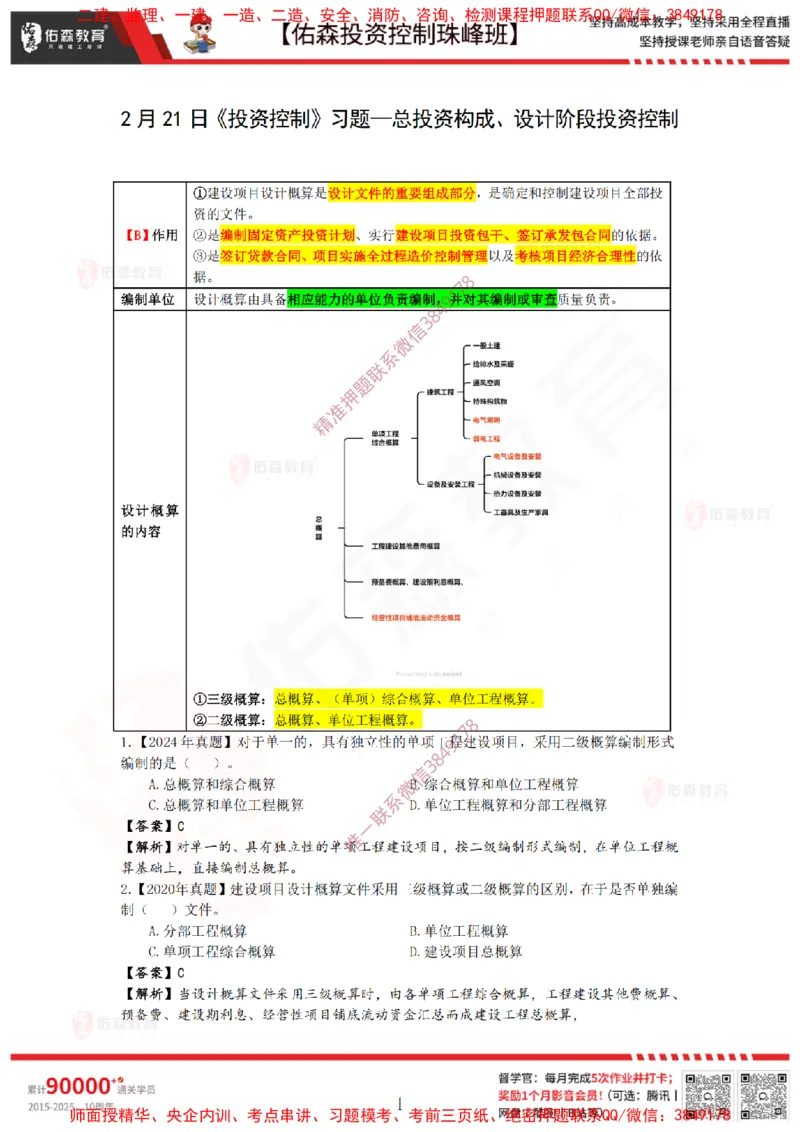 2月21日佑森投资控制珠峰班VIP作业答案_监理工程师_2025监理工程师_2025年监理工程师SVIP_2025年监理土建控制SVIP_02-基础精讲✿高端面授✿深度强化