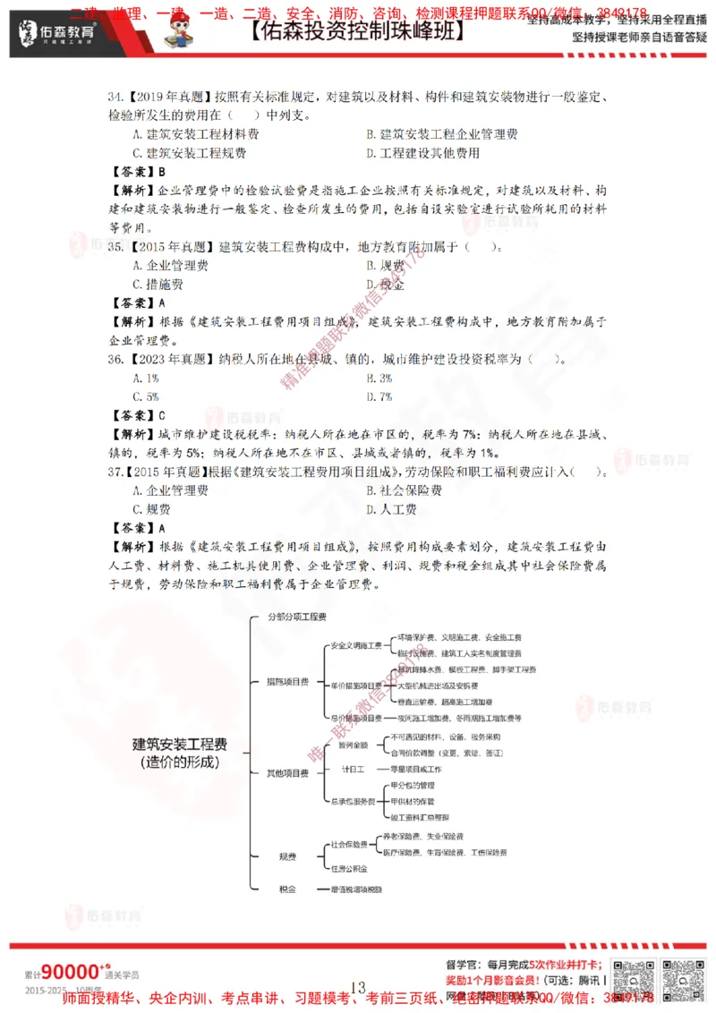 2月21日佑森投资控制珠峰班VIP作业答案_监理工程师_2025监理工程师_2025年监理工程师SVIP_2025年监理土建控制SVIP_02-基础精讲✿高端面授✿深度强化
