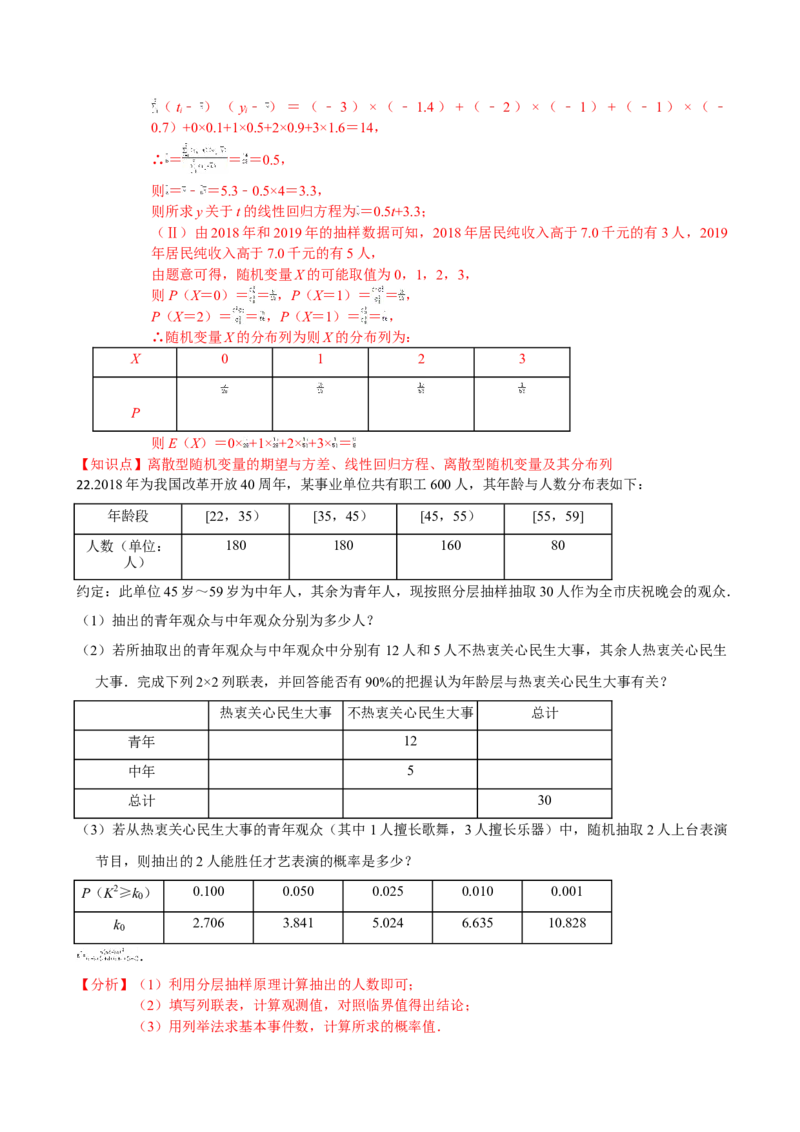 第八章成对数据的统计分析（基础卷）（解析版）_E015高中全科试卷_数学试题_选修3_01.单元测试_单元测试（第三套）