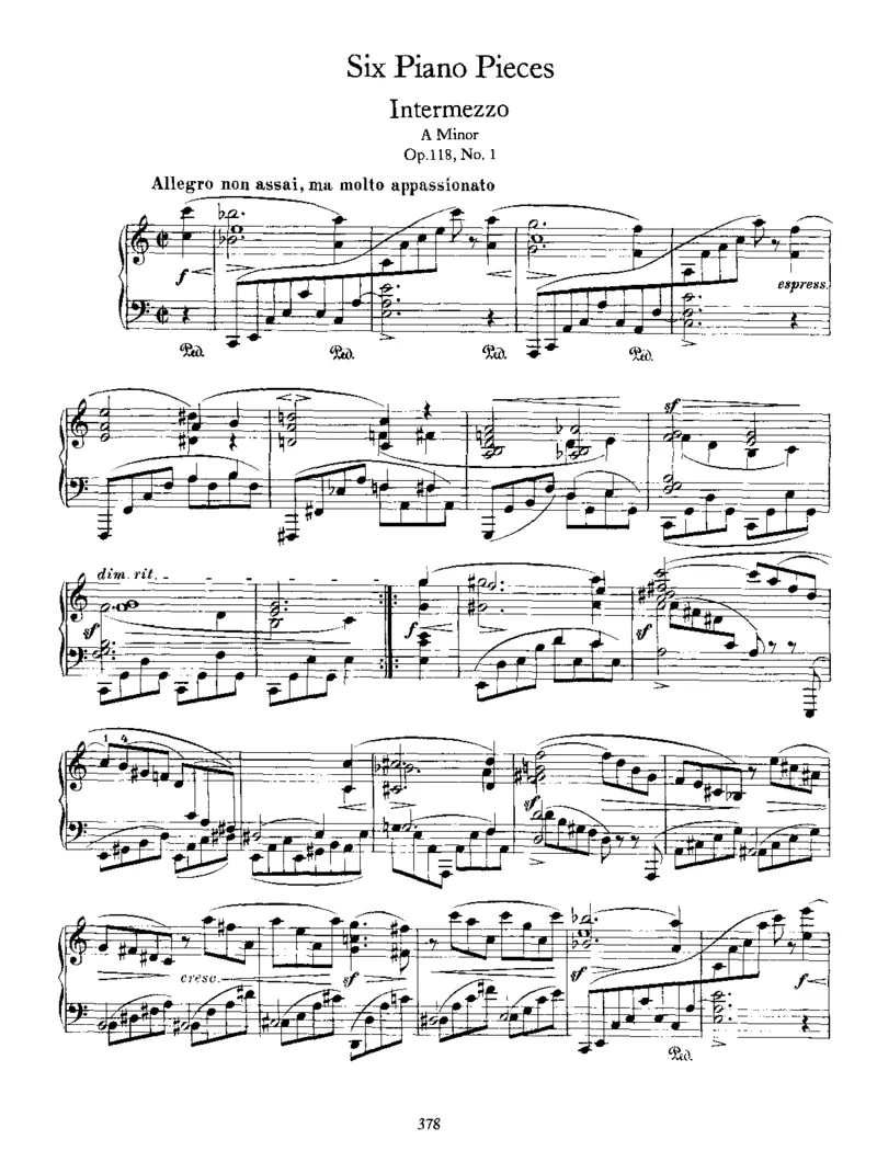 6PianoPieces,Op118_一万首著名钢琴曲谱哈农贝多芬合集视频教学电子版高清无水印可打印_1古典钢琴知名音乐家谱_勃拉姆斯钢琴谱全集_钢琴小品与间奏曲