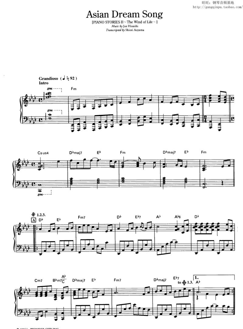 46、钢琴故事2（46页，共10首）_一万首著名钢琴曲谱哈农贝多芬合集视频教学电子版高清无水印可打印_3流行音乐谱_流行钢琴谱合集形式_高清PDF无水印