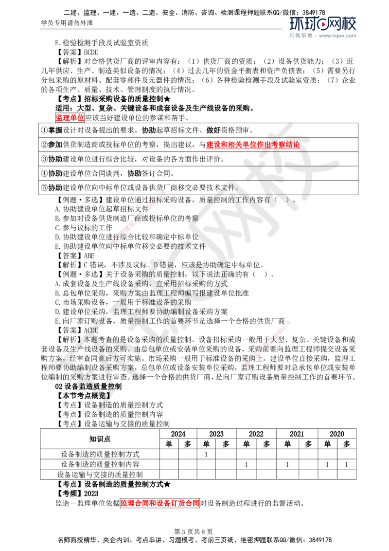 41.质量：第八章第一节至第二节设备监造质量控制_监理工程师_2025监理工程师_2025年监理工程师SVIP_2025年监理土建控制SVIP_02-基础精讲✿高端面授✿深度强化