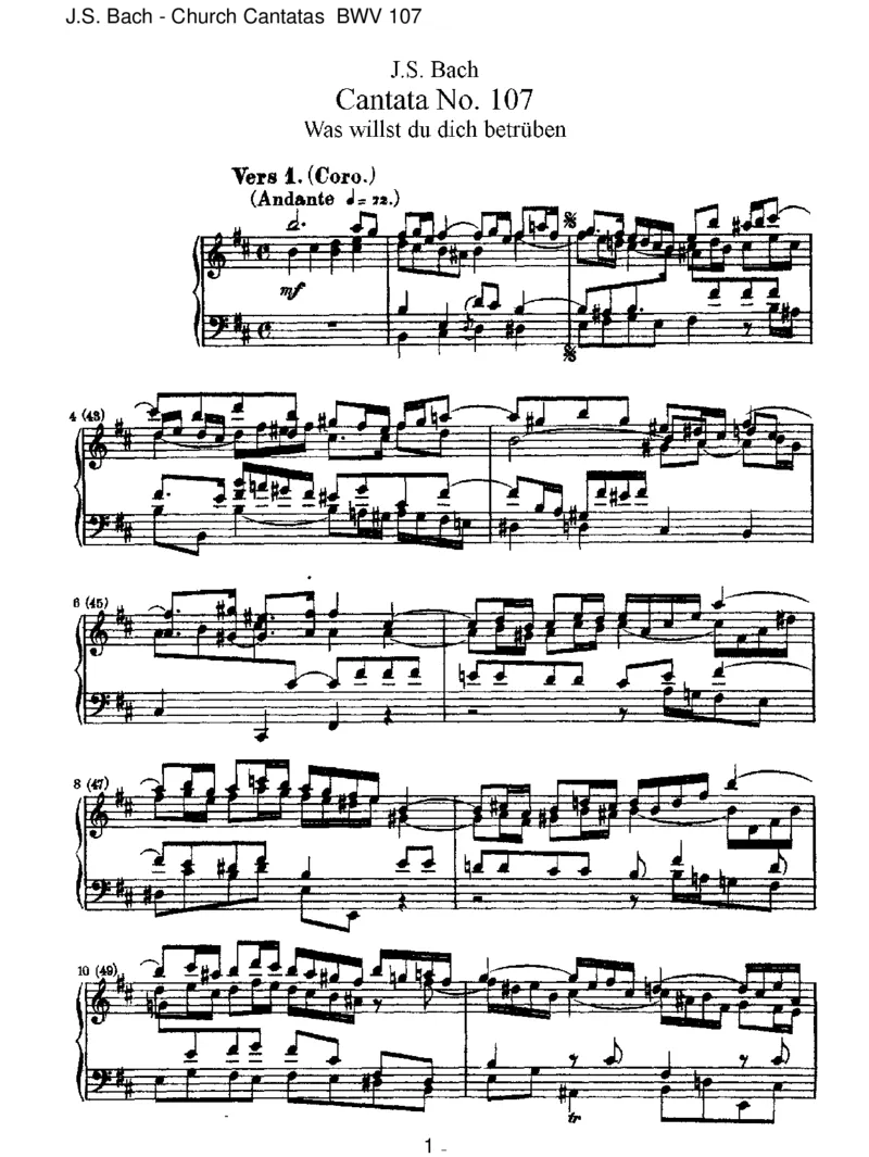 BWV107Waswillstdudichbetr&uuml;ben_一万首著名钢琴曲谱哈农贝多芬合集视频教学电子版高清无水印可打印_1古典钢琴知名音乐家谱_巴赫钢琴谱全集_J.S巴赫作品全集_JohannSebastianBach(1685-1750)巴赫