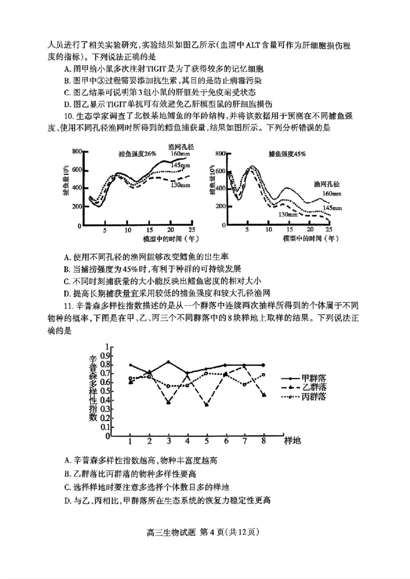 扫描件_24届泰安二模生物试题_2024年5月_01按日期_1号_2024届山东省泰安市高三4月二轮检测_2024届山东省泰安市高三4月二轮检测生物